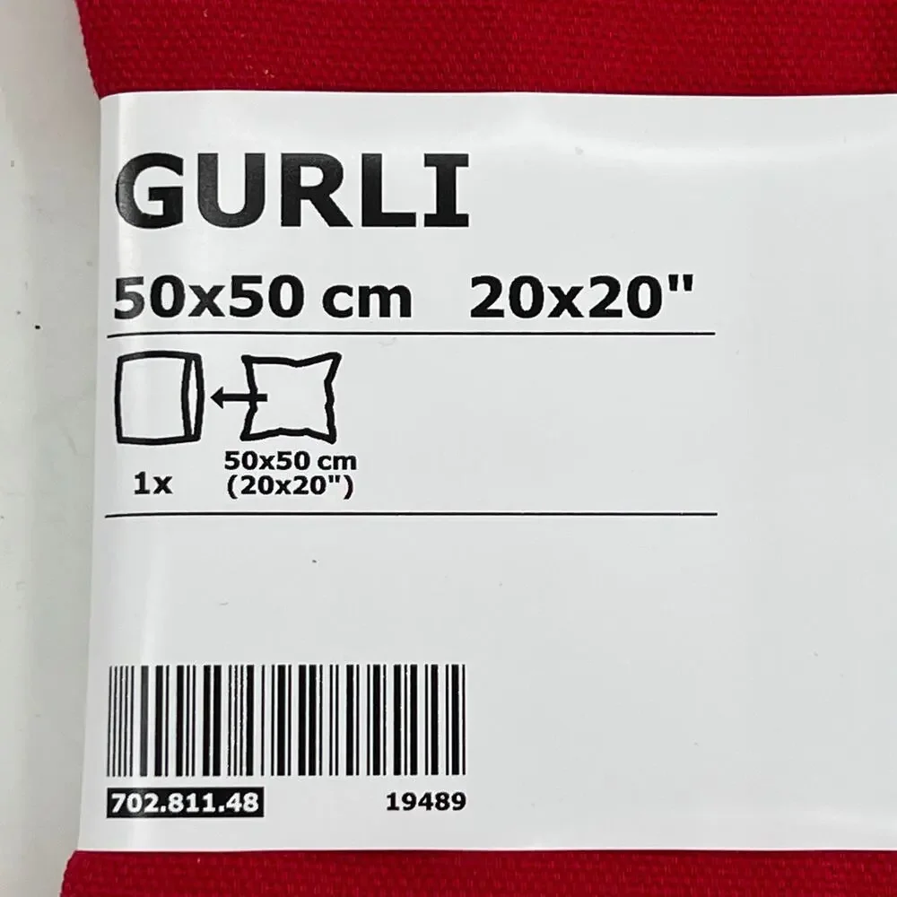 IKEA GURLI cotton 20” square pillow cover